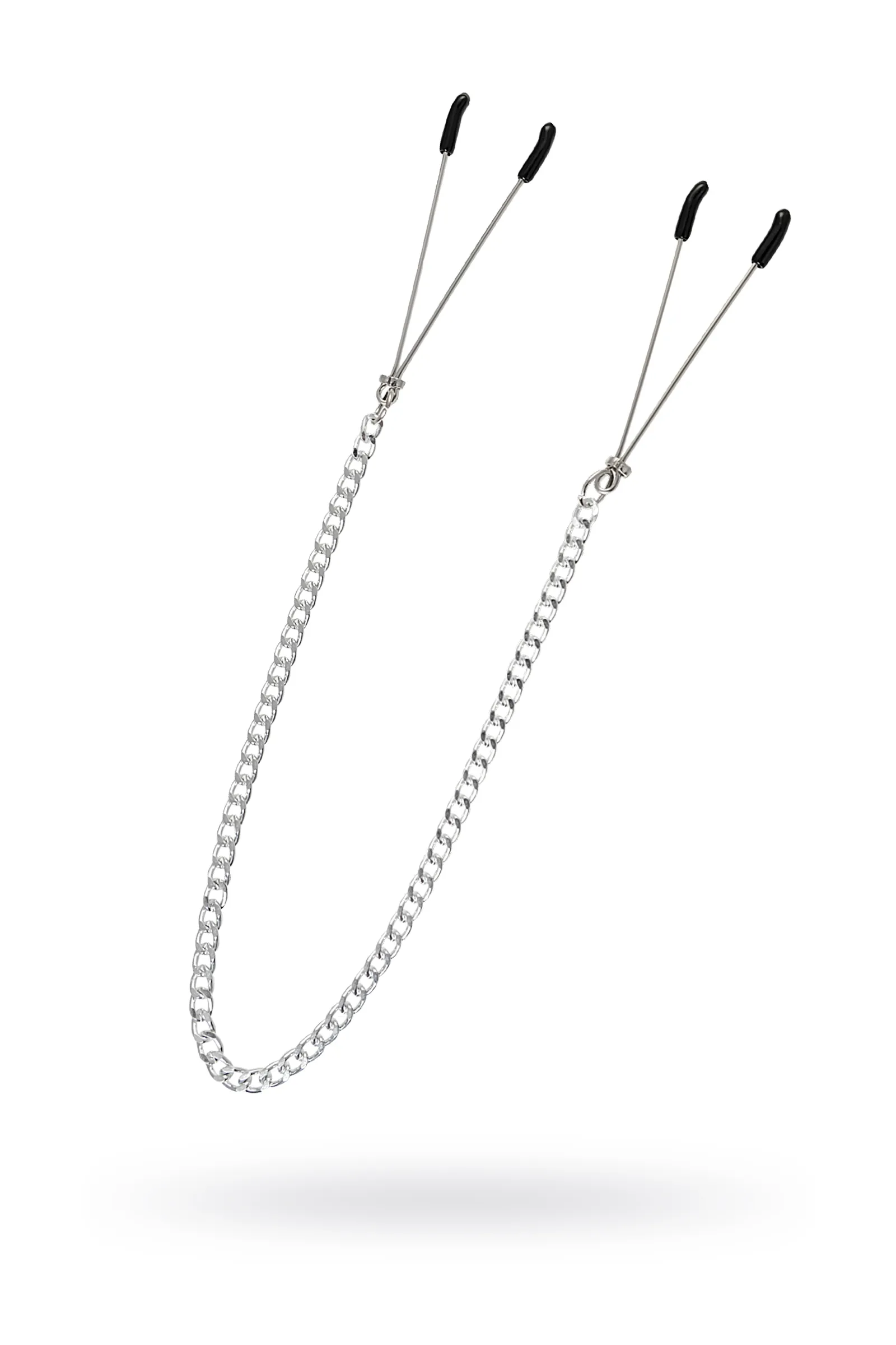 Зажимы на соски «вилки» на цепочке Pecado BDSM, 