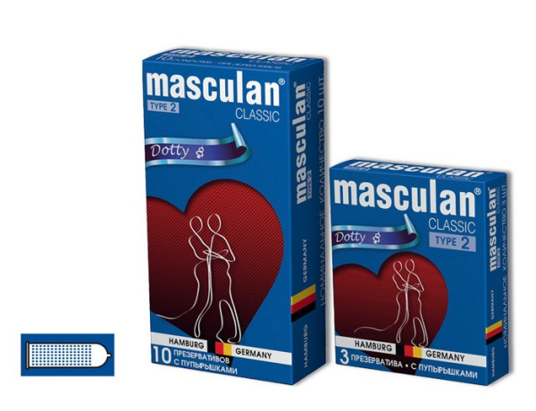 Презервативы Masculan Classic 2,№10,с пупырышками (Dotty)