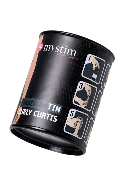 Мастурбатор Mystim Masturbatin Curly Curtis , белый, 4.5 см