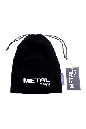 Анальная втулка   TOYFA Metal,  с красным хвостиком, 13см