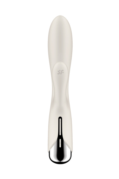Вибратор-кролик с ротацией Satisfyer Spinning Rabbit 1, силикон, бежевый, 20,5 см