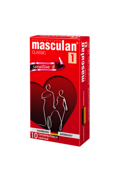 Презервативы Masculan Classic 1,№10,нежные (Senitive) 