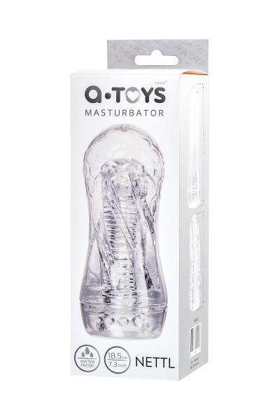 Мастурбатор TOYFA A-Toys Nettl, ABS пластик, прозрачный 18,5 см