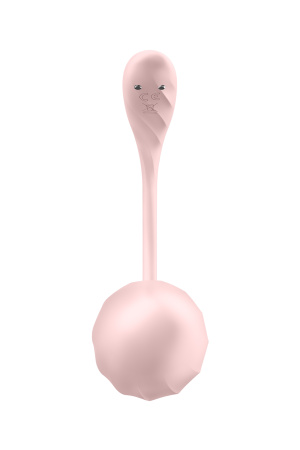 Виброяйцо Satisfyer Ribbed Petal с пультом ДУ, розовое, 7,8 см