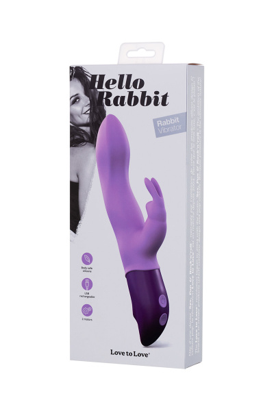 Нереалестичный вибратор LOVE TO LOVE, HELLO RABBIT,  24,5 СМ.
