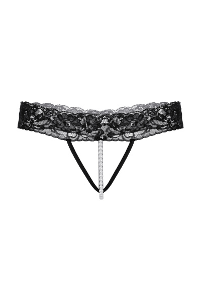 Стринги с ниткой из бусин SoftLine Collection, черные, M/L