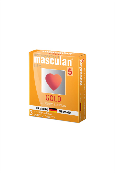 Презервативы Masculan Ultra 5,№3,золотого цвета 