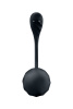 Виброяйцо Satisfyer Ribbed Petal с пультом ДУ, черное, 7,8 см