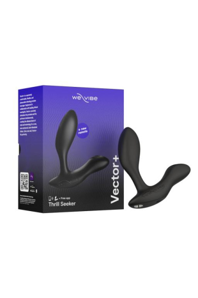 Вибромассажёр простаты WE-VIBE Vector черный,силикон,10,9 см. 