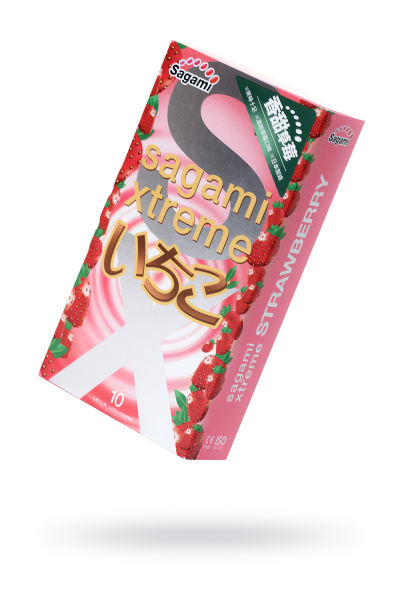 Презервативы Sagami №10 латексные Xtreme Strawberry