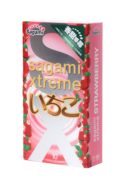 Презервативы Sagami №10 латексные Xtreme Strawberry