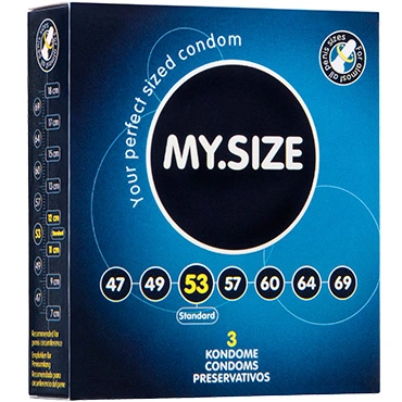 Презервативы My.Size, латекс, 17,8 см, 5,3 см, 3 шт.